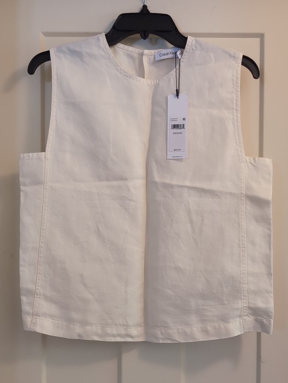 Calvin Klein Linen Blend Sleeveless Top